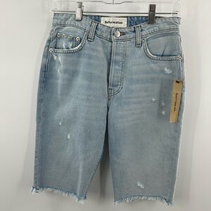NWT Reformation Denim Bermuda‎ Shorts Size 26